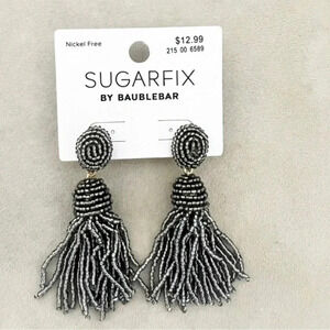 NWT Sugarfix by Baublebar Silver Beaded Drop Earrings 12
